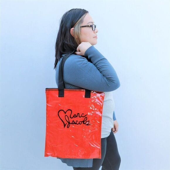 NWT Marc by Marc Jacobs I Heart MJ Clear Tote Red - Picture 3 of 11